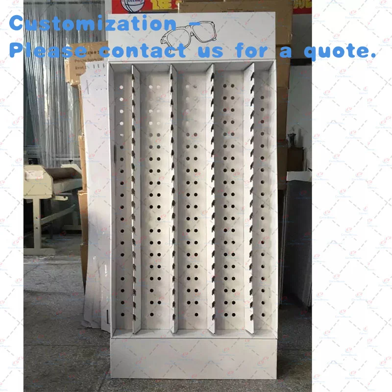 

custom.Customized Floor Standing Paper Corrugated Cardboard Paper Sunglasses Eyewear Eyeglass Display Stand Rack Retail Stor