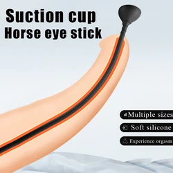 Soft Silicone Horse Eye Stick with Strong Suction Cup Urethral Dilation Stimulator Prostate Massage Men Masturbation Sex Toy