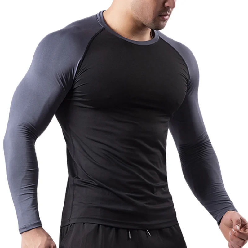 Men's Compression Breathable Football Suit Fitness Tight Sportswear Riding Quick Dry Running Short Sleeve Shirt Sports