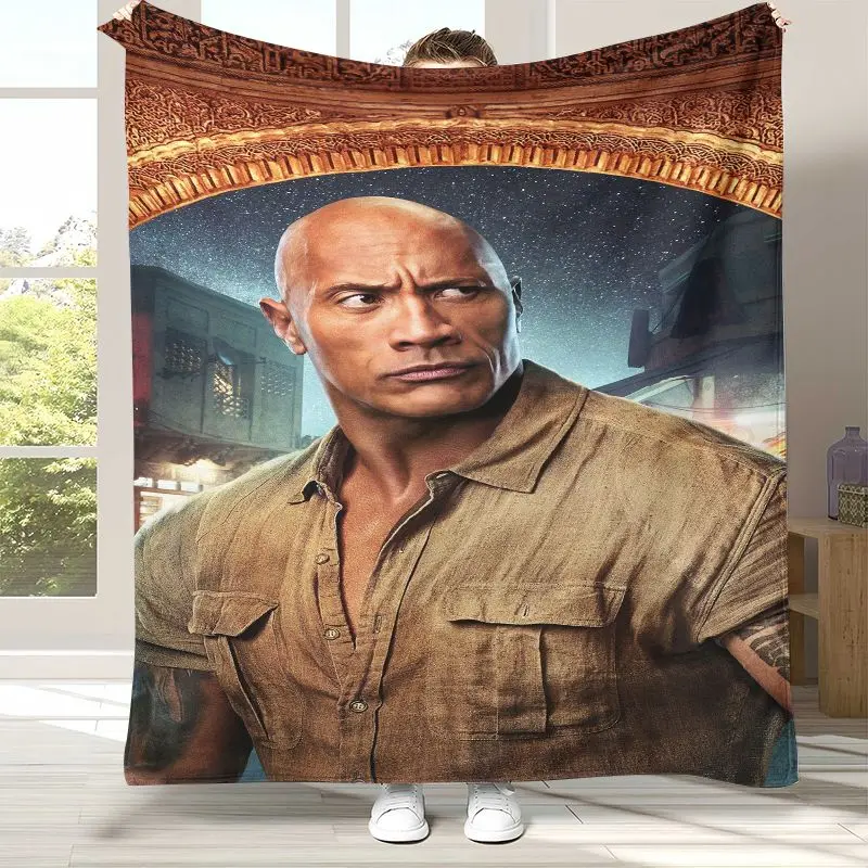 Famous The Rock Dwayne Johnson Actor Flannel Blanket,Ultra Soft Warm Plush Throw for Home Bedroom Bed Sofa Cover Office Picnic