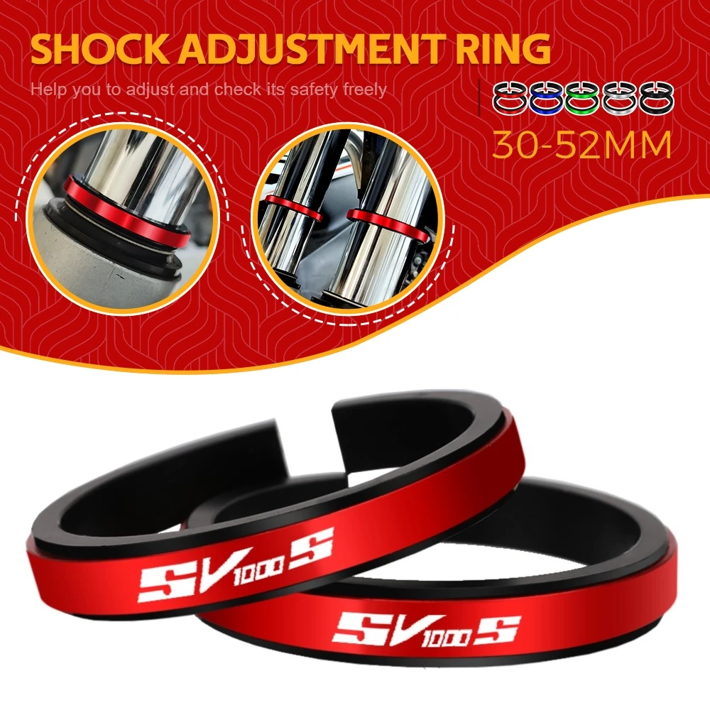 

FOR SUZUKI SV1000 S SV1000S SV 1000 S Motorcycle Adjustment Shock Absorber Auxiliary Rubber Ring CNC Accessories Fit 30MM-52MM