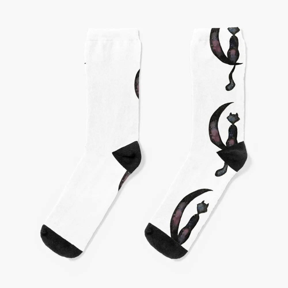 

cat in the moon Socks Sports golf man Socks For Men Women's