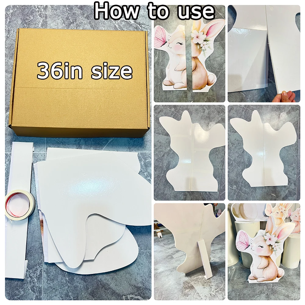 Akwarela różowa wróżka KT wycięcia w desce karton Fantasy motyw księżniczki dziewczyny urodziny Baby Shower wiosenne przyjęcie dekoracyjne królik