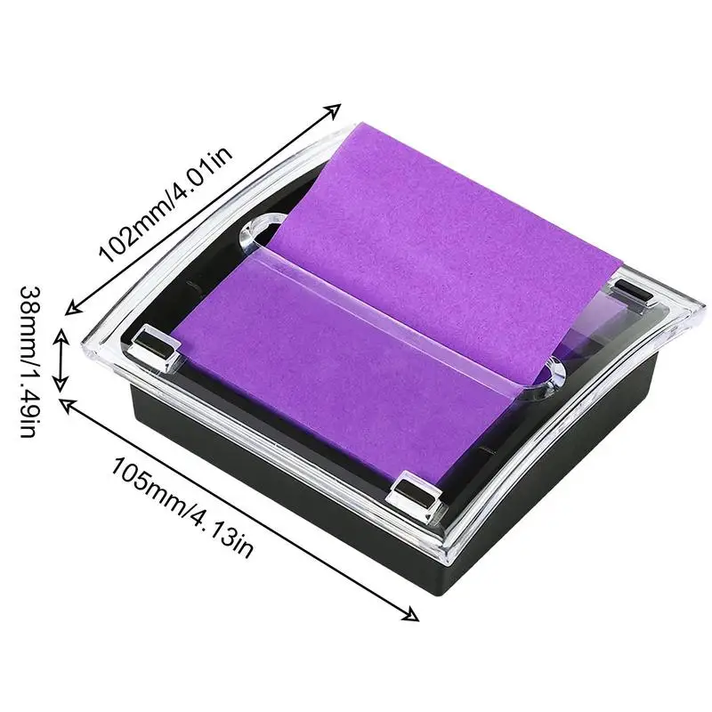 Imagem -06 - Sticky Note Holder para Sala de Aula Acrílico Pop-up Notes Dispenser Sticky Note Organizer Suprimentos de Mesa Cor Clara