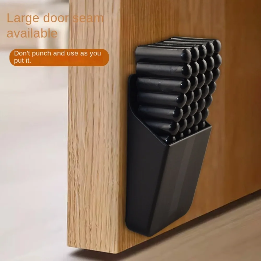 New Silicone Door Stopper Punch-free Reduce Noise Door Blocking Device Wall Protectors with Storage Box Doorstop