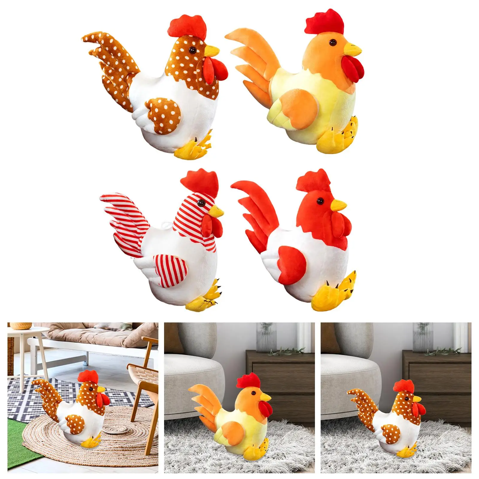 

Chicken Plush Toy Realistic Chicken Doll Cute Soft Stuffed Animal Home Decoration for Children Teens Boys Girls Birthday Gift