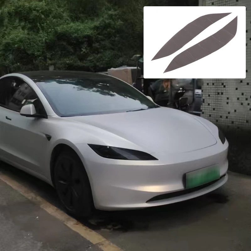 

For Tesla Model 3 2023-2025 Car Headlight Film Decorative Stickers PVC Automotive Headlight Film Accessories