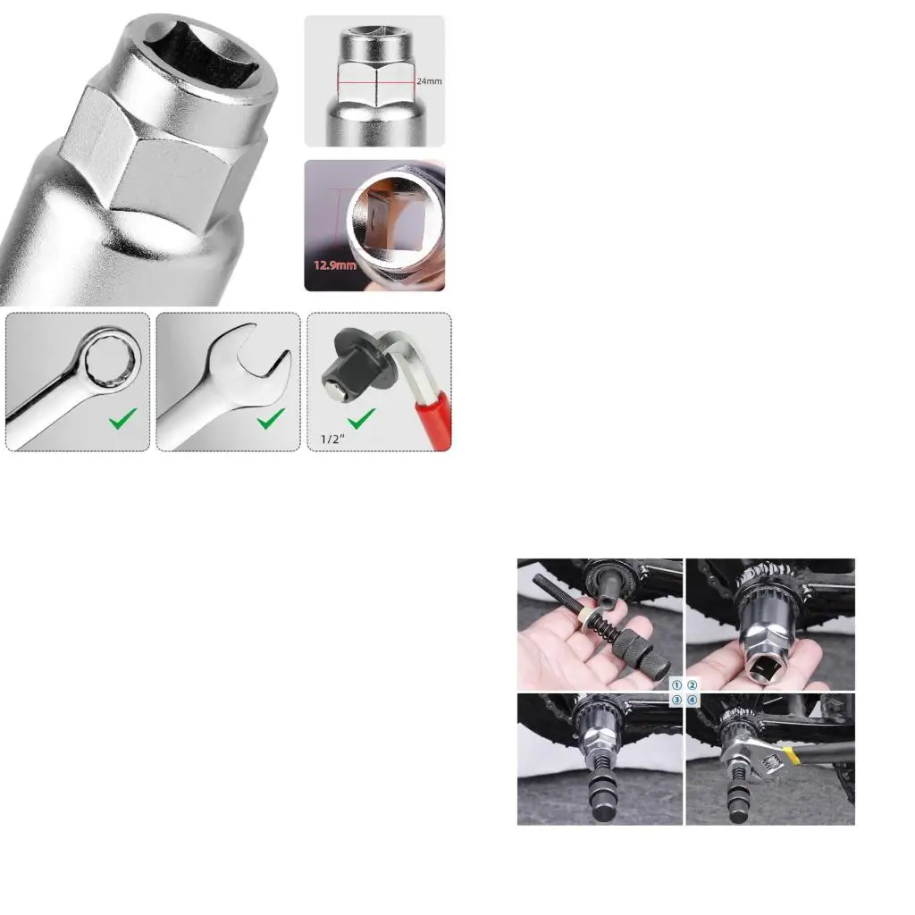 

Bicycles 20T Square Bottom Bracket Pullers Crank Spanner Install Removal Tool