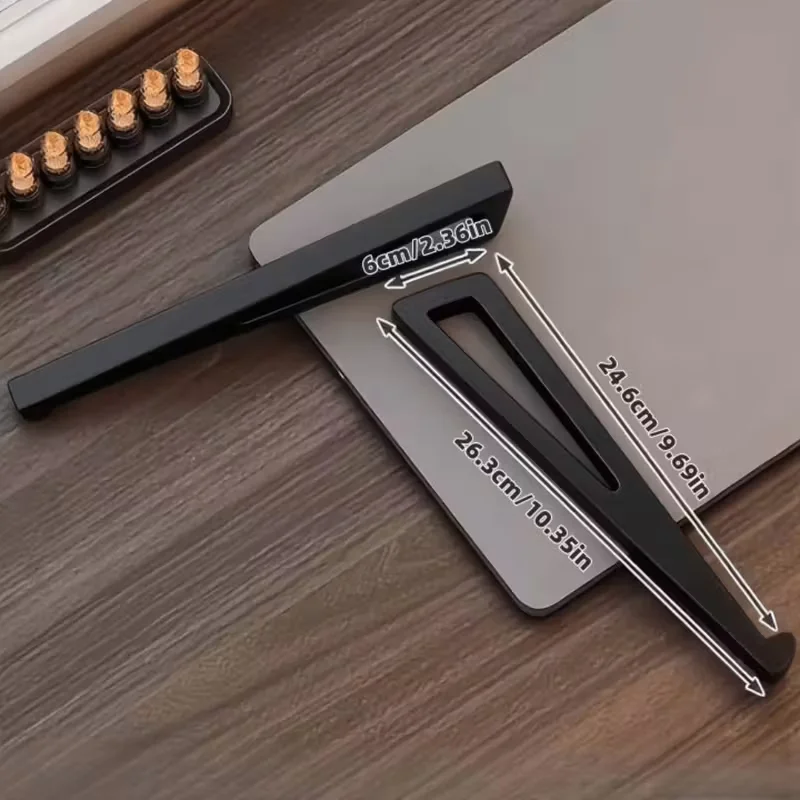 حامل كمبيوتر محمول مريح قابل للتعديل مع إمالة وتعديل الارتفاع - محمول لأجهزة MacBook والكمبيوتر الشخصي وتصميم بسيط