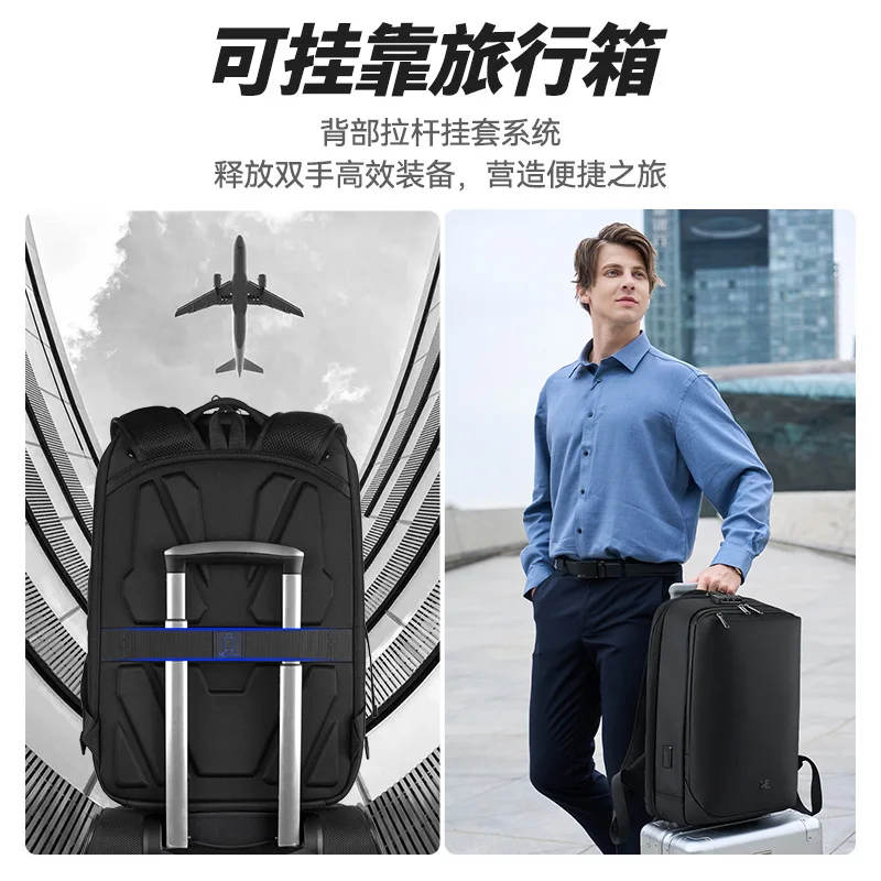 Business Backpack for Men,Laptop Bag with Combination Lock Anti-Theft, Travel Commuter Daypack with USB Charging Port