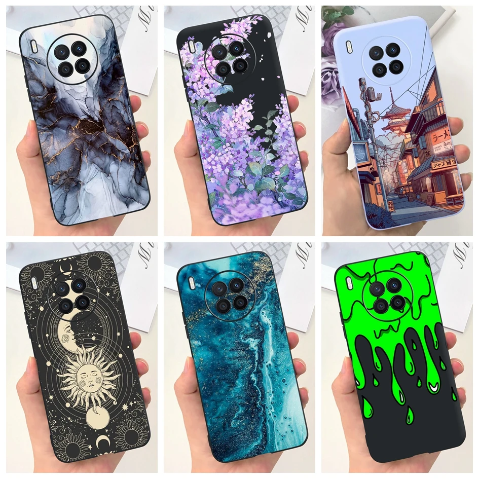 For Huawei Nova 8i Case Honor 50 Lite Cover Luxury Marble Painted Soft Silicone Slim Phone Cases For Honor50 Lite NTN-L22 Bumper