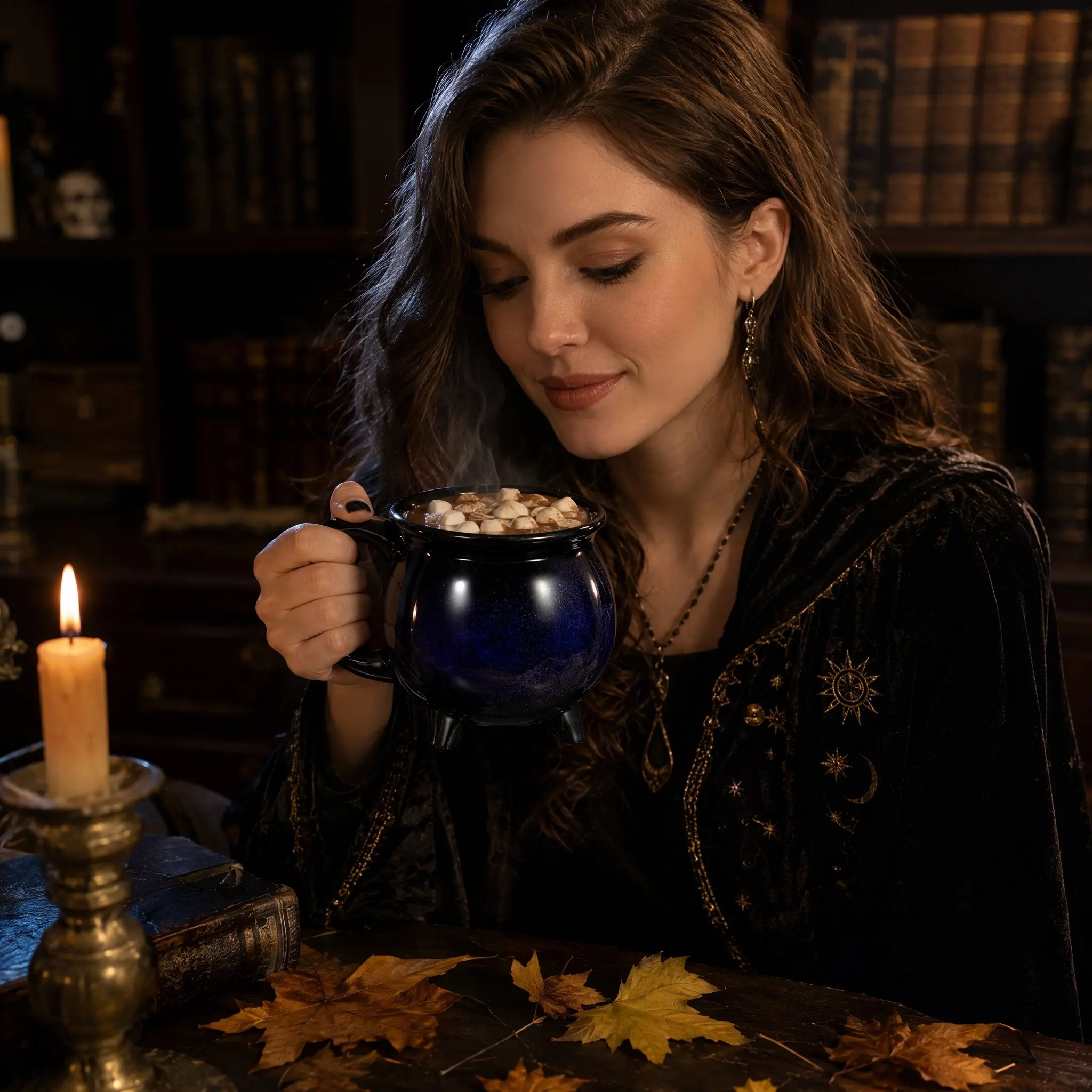 375Ml Halloween Ceramic Mug Witch Unique Coffee Tea Cup Spooky Themed Drinkware for Office Home Bar Novelty