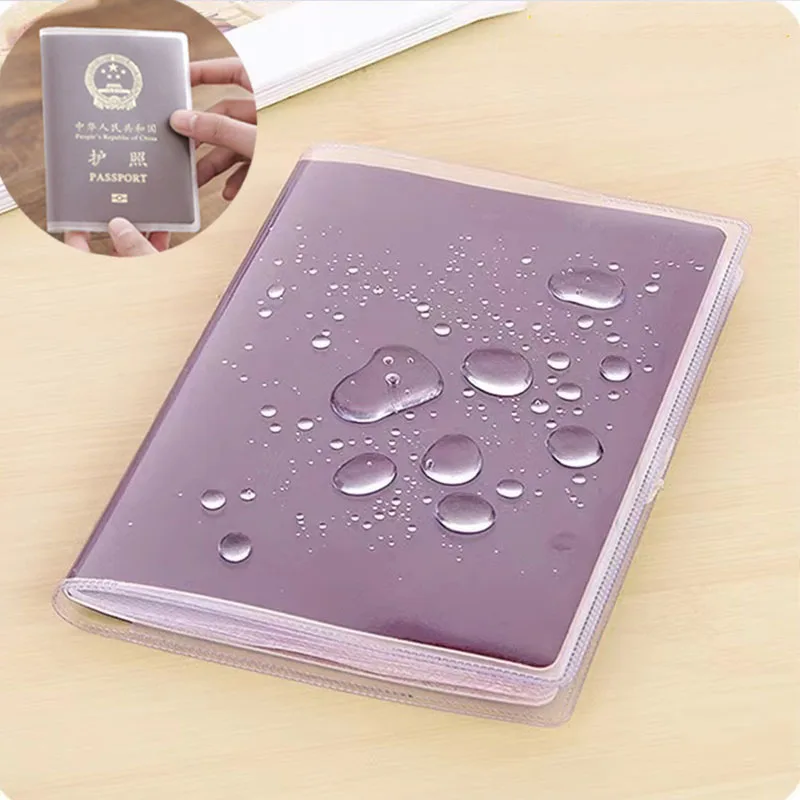 

6PCS Passport Protective Cover Transparent Frosted, PVC Material Waterproof Document Case