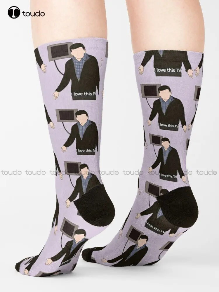 I Love This Tv Michael Scott Steve Carell Socks Pink Softball Socks Christmas New Year Gift 360° Digital Printing Streetwear