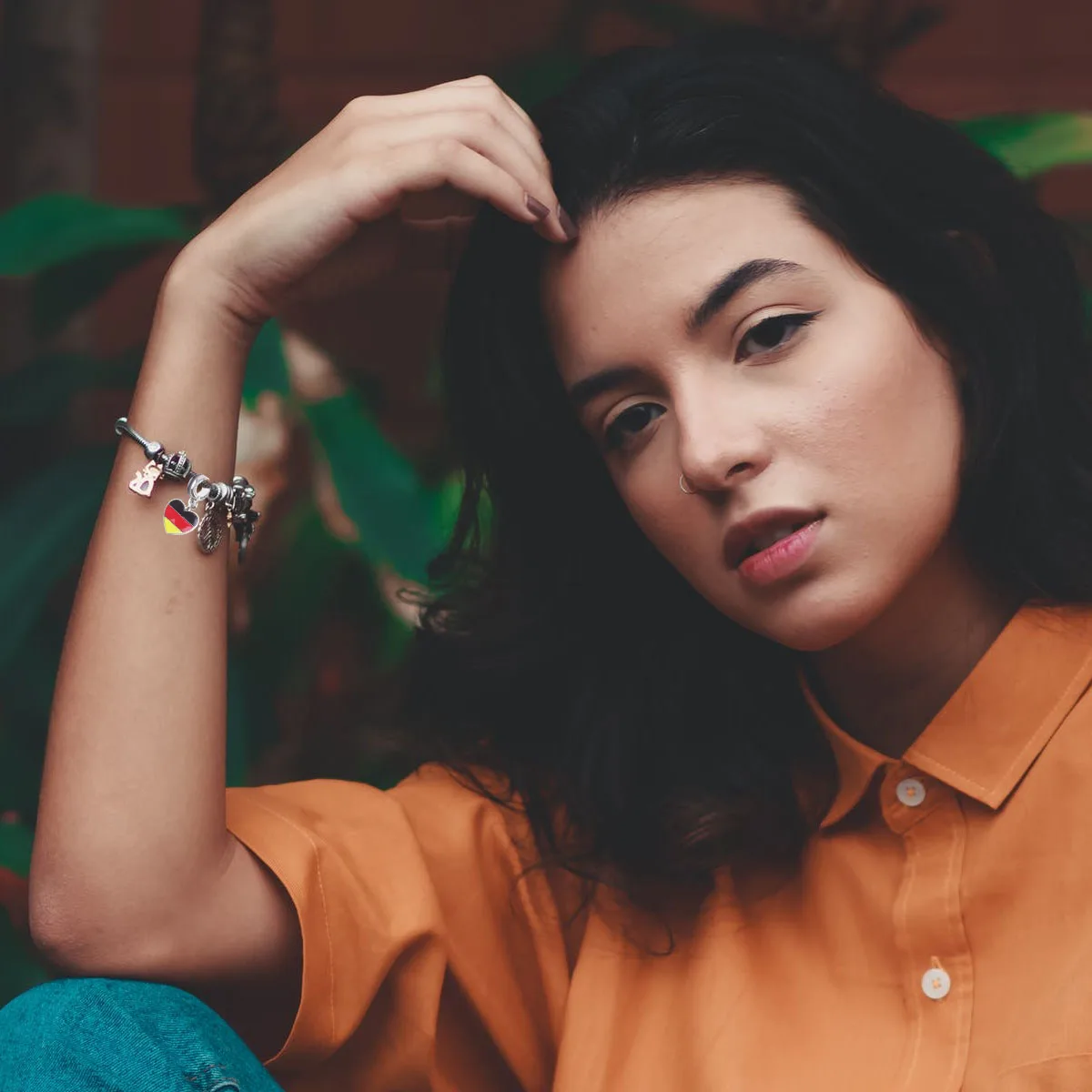 

10Pcs Germany Flag Bracelet Alloy Durable Fashion Jewelry for Women Girls Elegant Hand Chain Decoration Women Bracelet