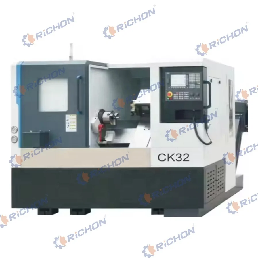 

Slant Bed CNC Lathe CK32 With Gang Tool or Turret No Tailstock CE Certificate High Efficiency for Metal Processing in China