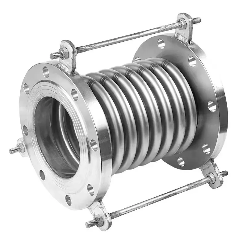 Stainless Steel Axial Flanged Bellows Expansion Joint with Limit Rods for Industrial Pipeline Industrial Axial Compensator