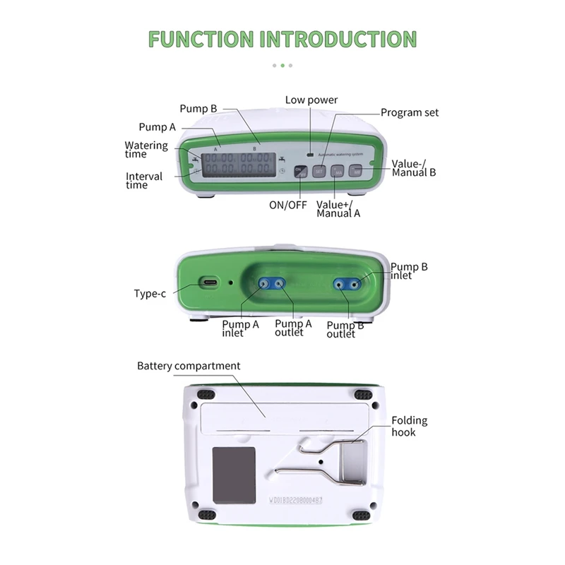 Intelligent Automatic Watering Device Double Pump Timed Waterer Garden Terrace Drip Irrigation System