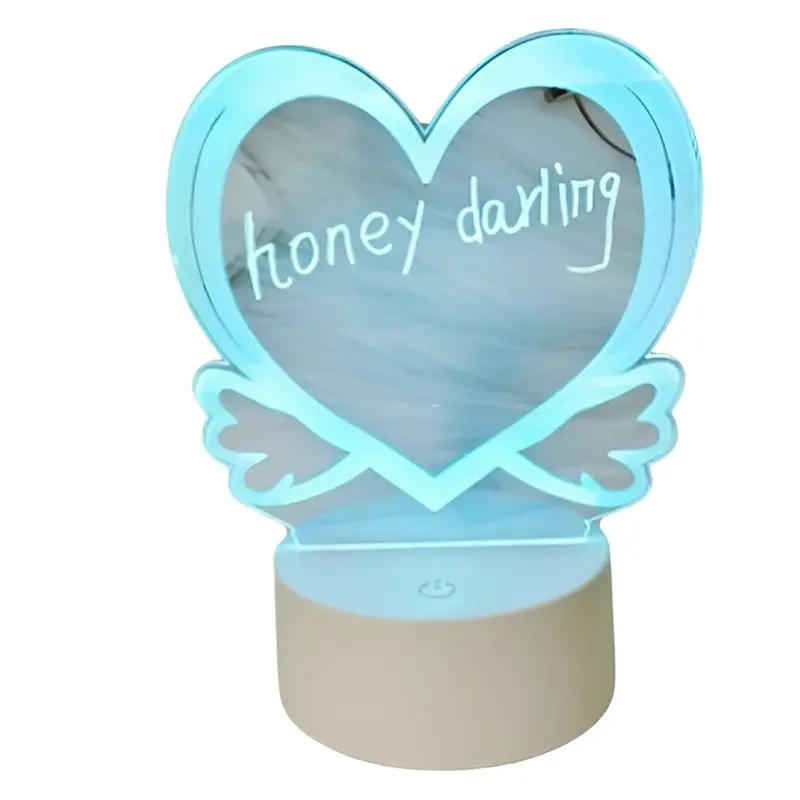 A64Z Transparent LED Night Light USB Night Light Erasable Writing Board Desktop Decoration