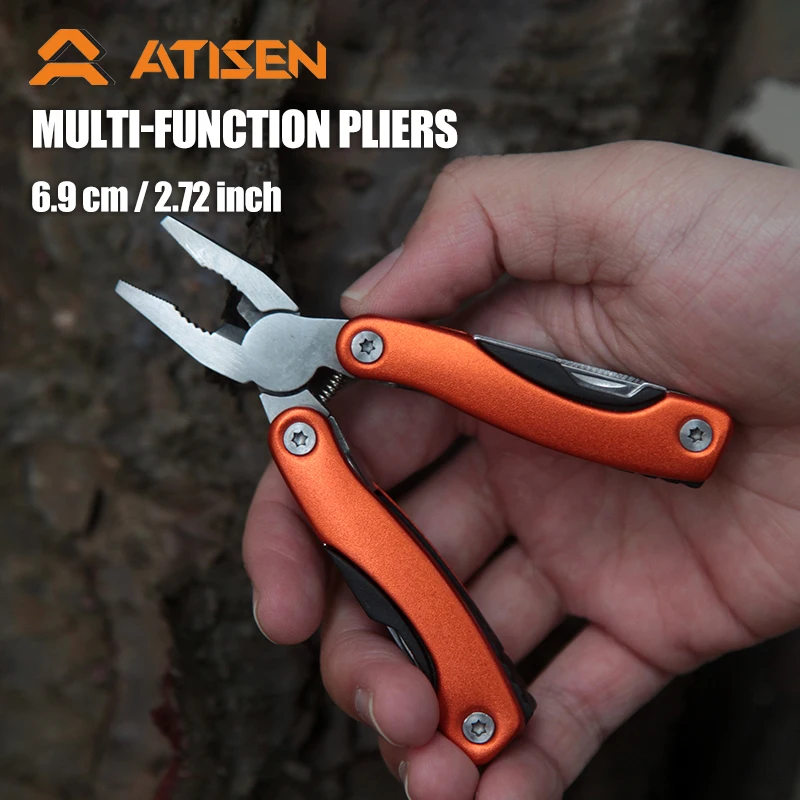 Stainless Steel Multi Tools ，Pliers Pocket Knife with Heavy Duty Pliers Replaceable Bits Multitools for Outdoor, Survival, Hikin