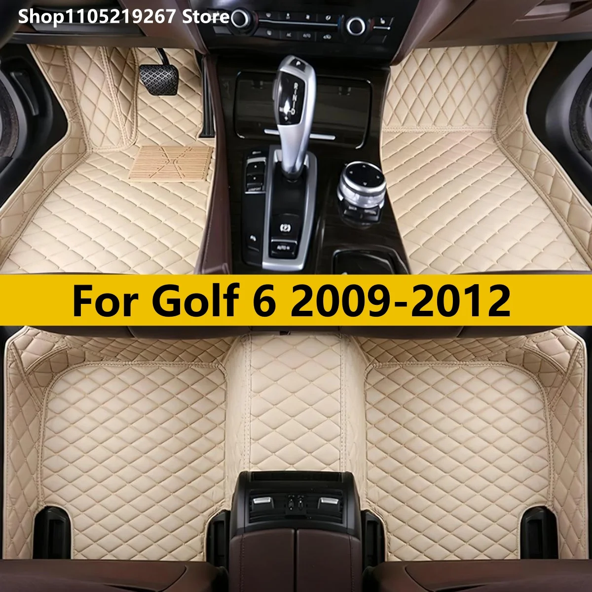 

Car Floor Mats Carpets For Golf 6 2012 2011 2010 2009 Foot Pads Accessories Interior Pedals Product Rug For Volkswagen vw
