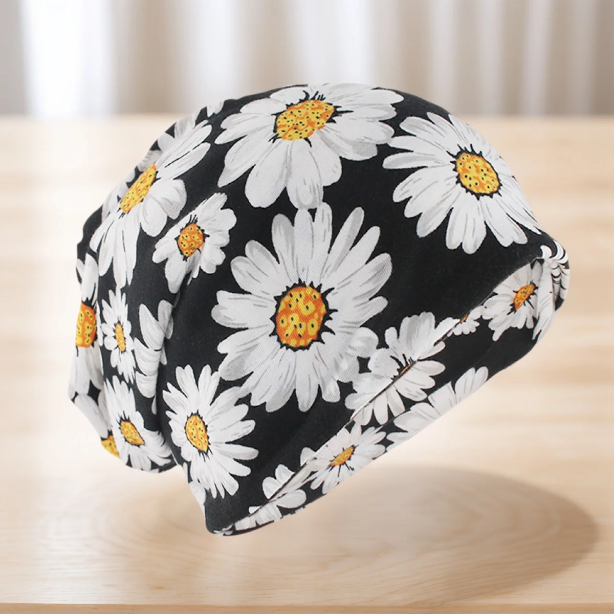 New Women Hat Scarf Floral Spring Autumn Warm Dance Beanie Fashion Beauty Soft Comfortable Lady Hats Outdoor Hip Hop Hats