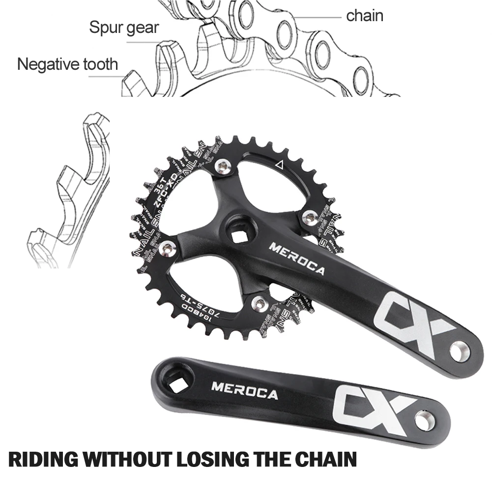 

Комплект шатунов для шоссейного велосипеда 170 мм 104 BCD, алюминиевый сплав, запчасти для велосипедов, 8/9/10/11 скоростей
