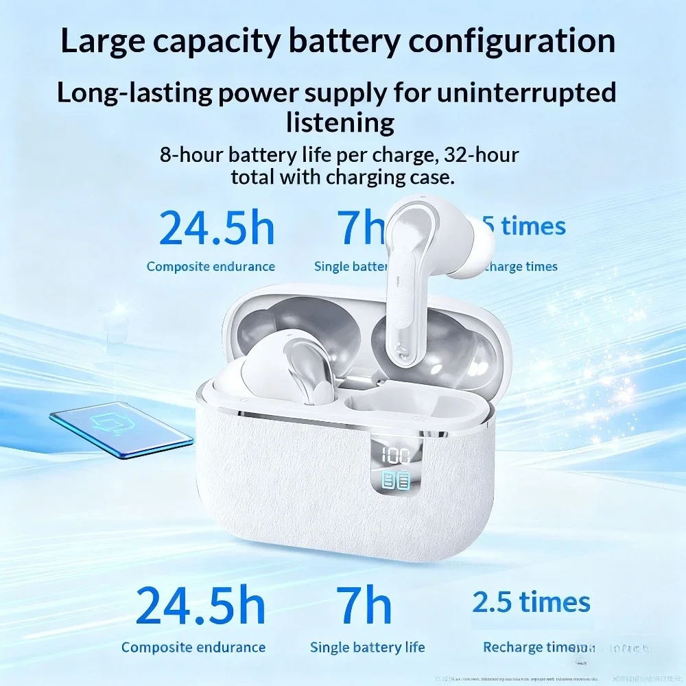 Non In Ear Sleep Bluetooth Headphones Imperceptible Wearing Ultra Long Battery Life Lightweight for Deep Sleep Relaxation Nap