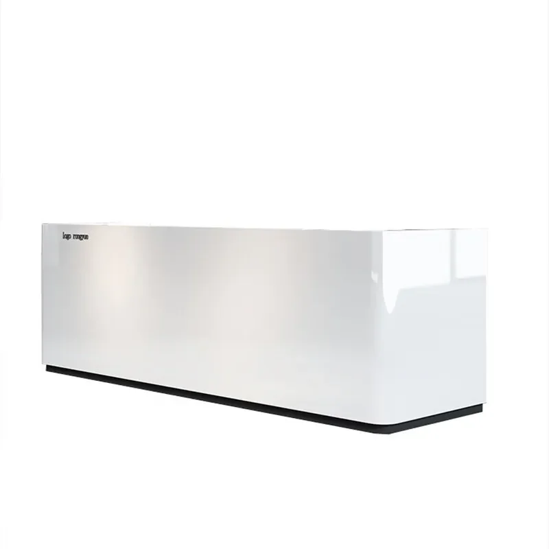 Company front desk creative paint simple modern office front desk reception desk