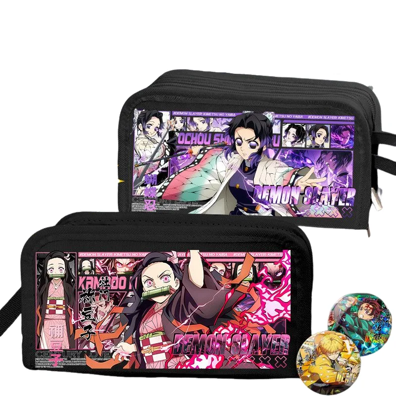 

Demon Slayer Anime Cartoon Stationery Box Mitsuri Kanroji Peripheral Goods Large Capacity Pencil Case Student Stationery Fashion