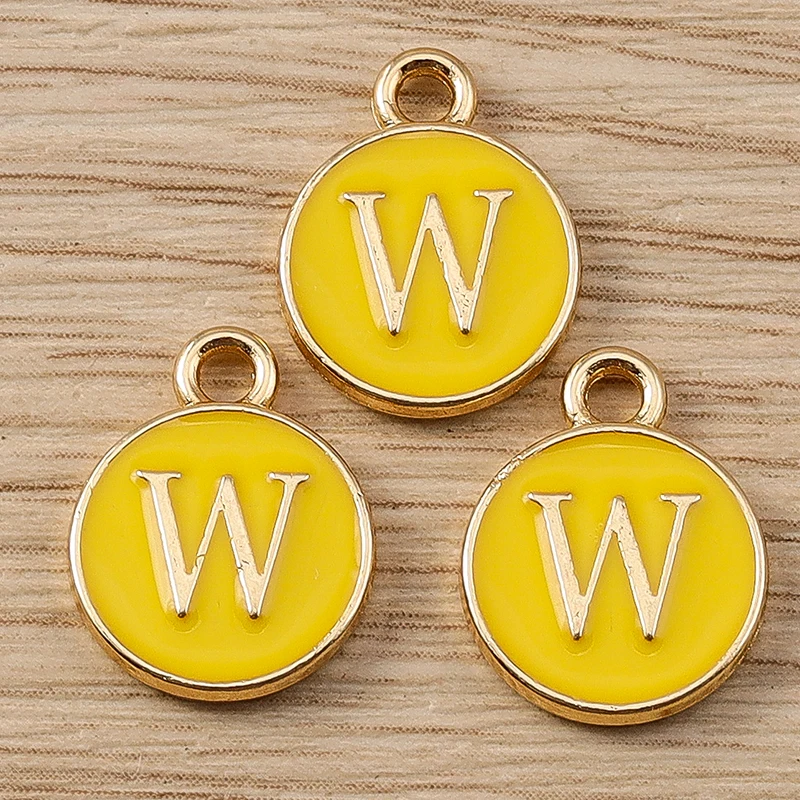 Tusember 20 Stück Alphabet-Anhänger Emaille A-Z 26 Buchstaben Charms für Schmuckherstellung DIY Armbänder Halsketten Ohrringe Bastelarbeiten – Detail 6