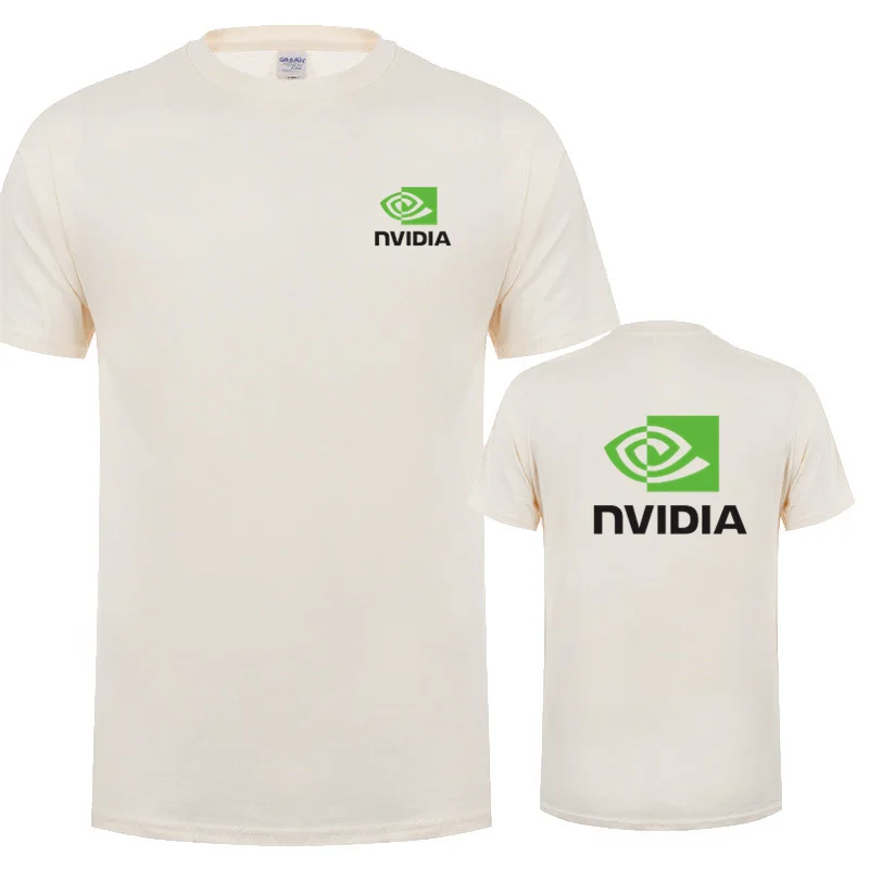 Nvidia تي شيرت الرجال الصيف قصيرة الأكمام القطن NVIDIA تي شيرت رجل بلايز المتضخم التي شيرت LH-033