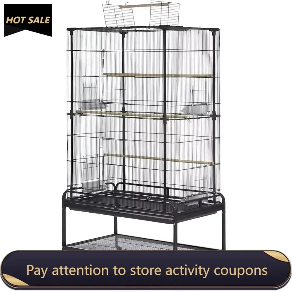 

Love Bird Cages for Birds Free Shipping Black Aves Playtop Flight Bird Cage With Stand - F085 Cockatiel Houses and Habitats Hut