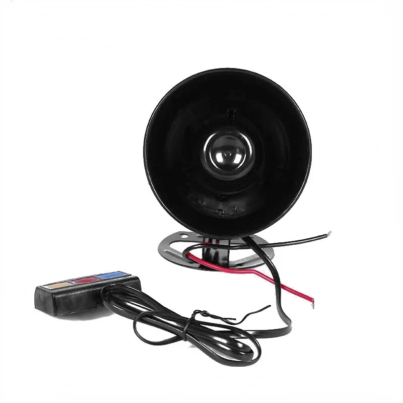 12V Car Motocycle 3 Tone Siren Loud Auto Horn Loudspeaker Electric Ambulance Alarm Sound Speakers 110dB Universal