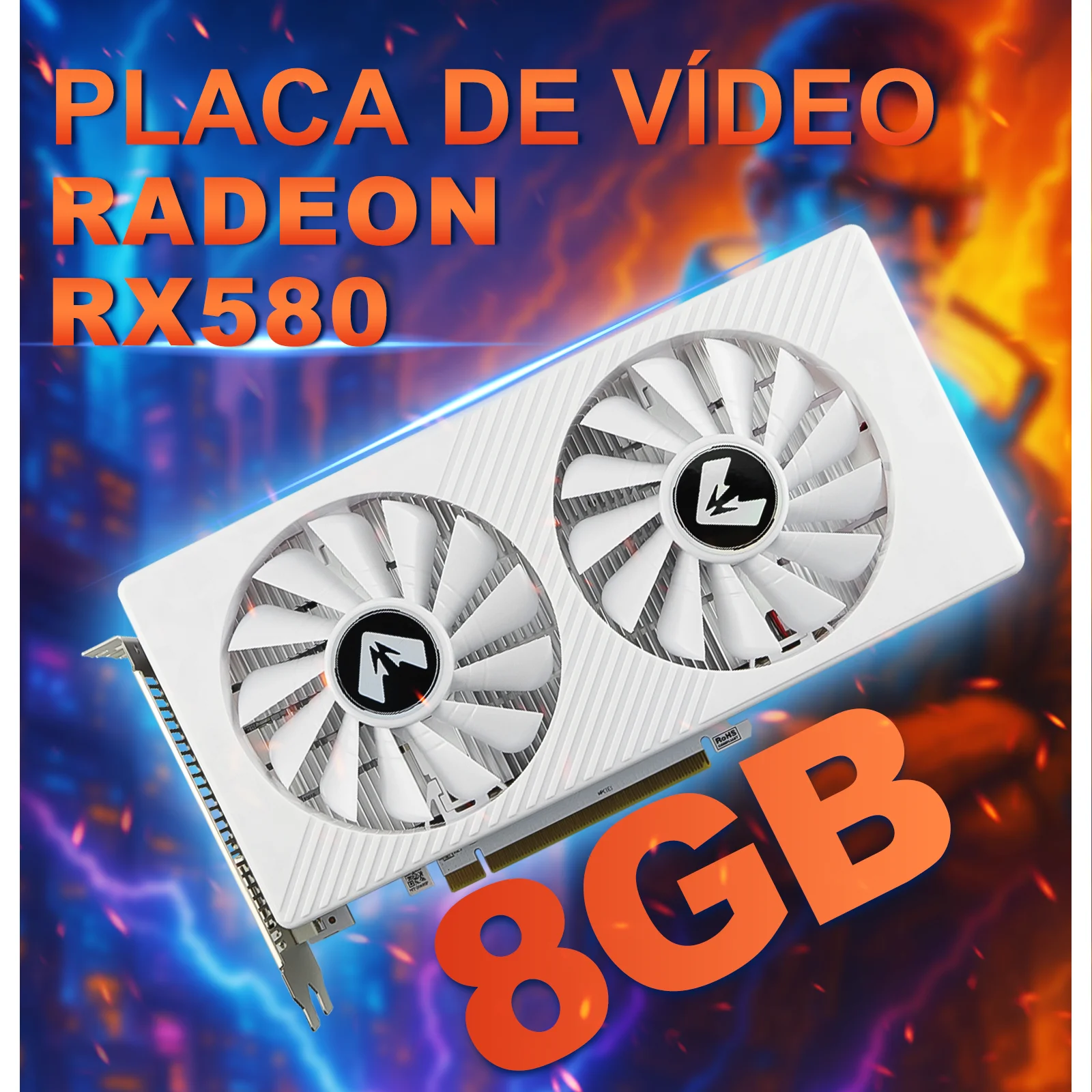 بطاقات الرسومات SOYO Radeon RX580 8G GDDR5 بطاقة الفيديو DP DVI PCIE3.0x16 لبطاقة وحدة معالجة الرسومات للكمبيوتر الألعاب RX 580 كاملة جديدة من SOYO AMD