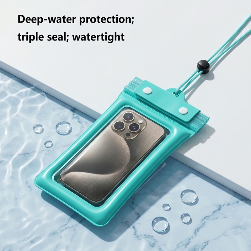Waterproof Floating Phone Case Full View Swimming Bag Underwater Snow Rainforest Transparent Dry Bag Waterproof cover with Seal