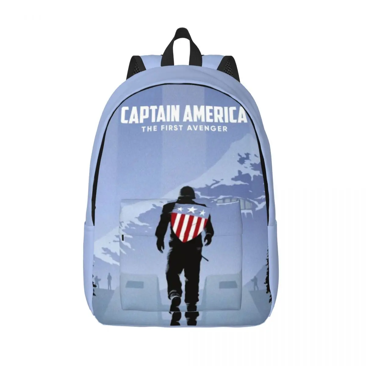 Custom 3D Printing Captain America The First Avenger Canvas Backpacks for  College School Travel Bags Men Women Bookbag