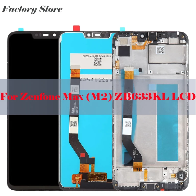 Replacement LCD Screen Compatible For Asus Zenfone Max (M2) ZB633KL X01AD, X01BD LCD Touch Screen Display Assembly with Tools