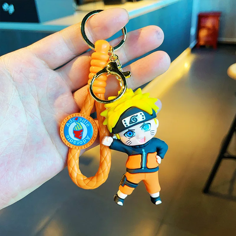 

Naruto cartoon personalized dolls schoolbag pendant creative cute couple car keys anime peripheral holiday gifts