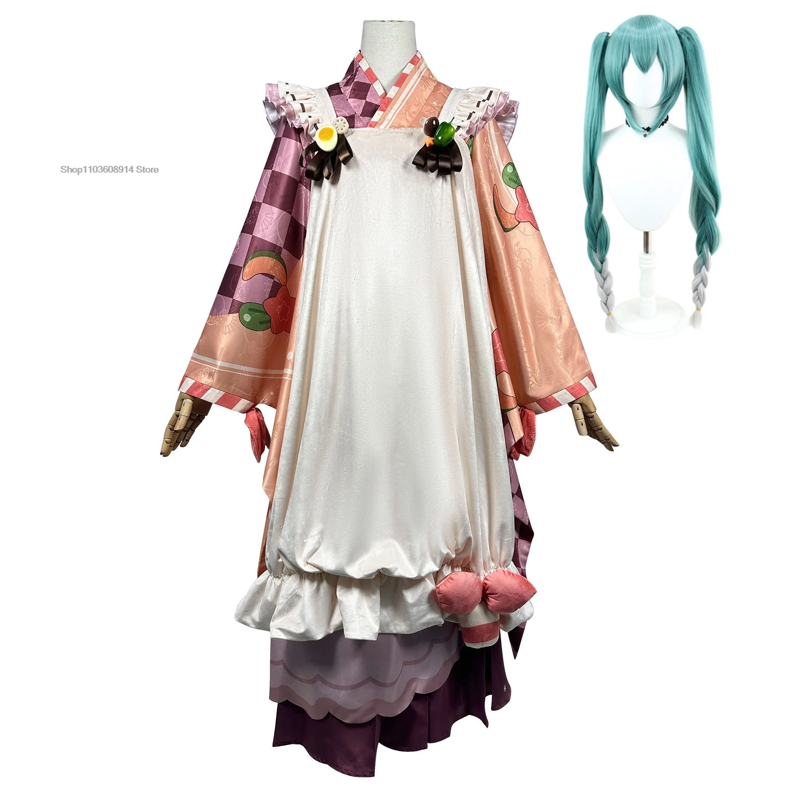 2024 Virtual Idol Cosplay Costume Japanese Food Style Outfit 2D Anime Fashion Blue Ocean Hot Search Trending Popular New Arrival