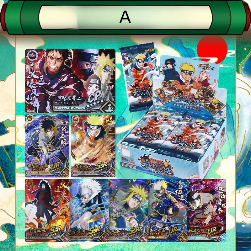 Naruto Cards SSR Rare Broken Gold Flash Card Anime Figure Kakashi Obito Out OfPrint Rare Series Collection Cards Peripheral Card