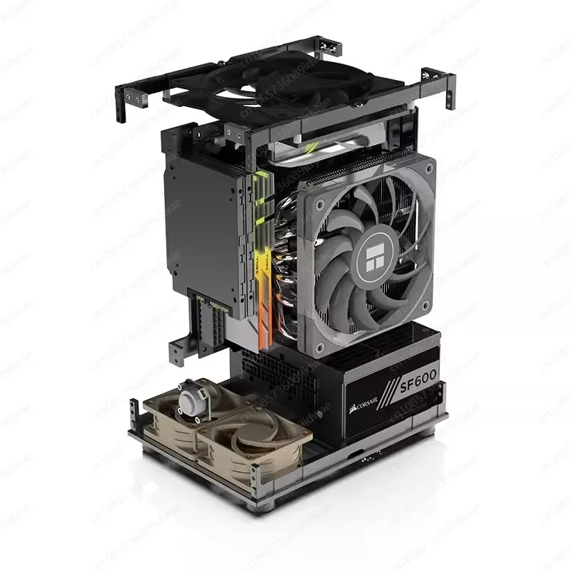 Lzmod 7.9 liter F1-SFX unique SFXL power supply itx small chassis, double-sided inverted heat dissipation hole