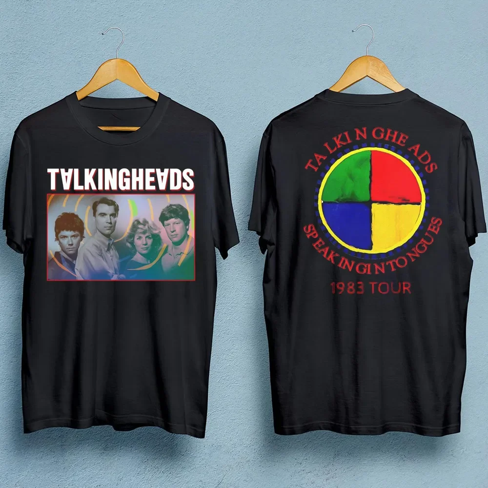 Retro Talking Heads band Double-sided T-shirt Black Tee S to 5XL NP98