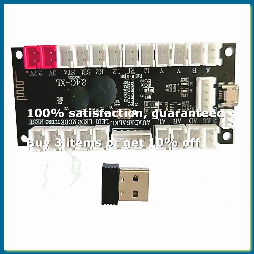 2.4G Wireless Zero Delay Joystick Encoder Arcade Game Controller Board Diy Kit Parts Support Wireless PC//Android-DT30