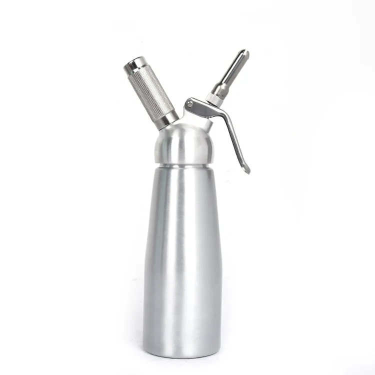 

500ml Household Aluminum Cover Cream Gun Fresh Cream Foamer Cake Baking Tool Coffee Piping Gun Siphon Bottle