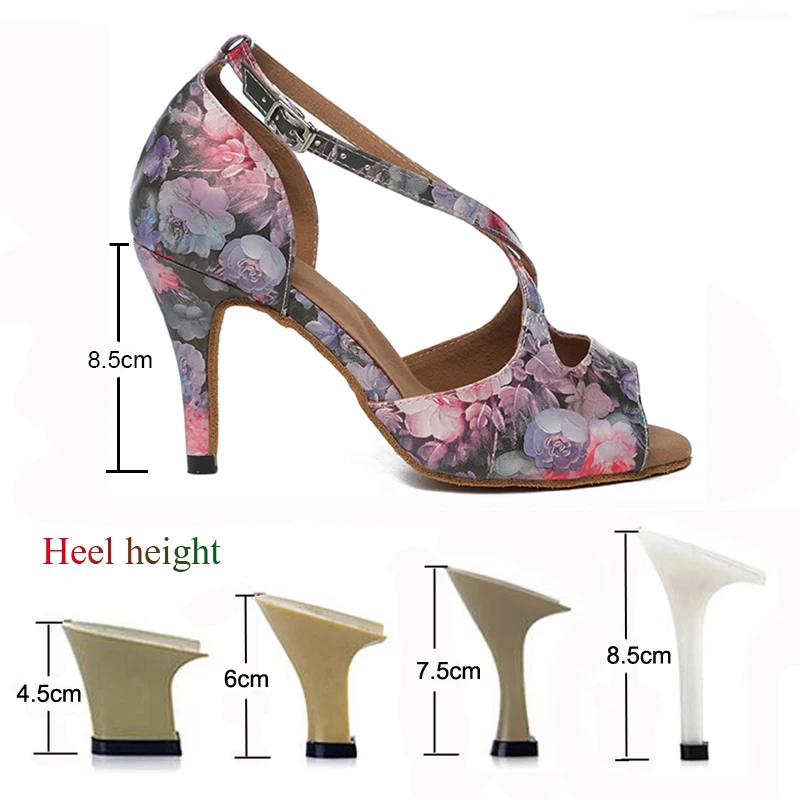 Summer Latin Dance Shoes Ladies Salsa Tango Ballroom Party Sneakers Purple Girls Sandals High Heel Wedding Shoes