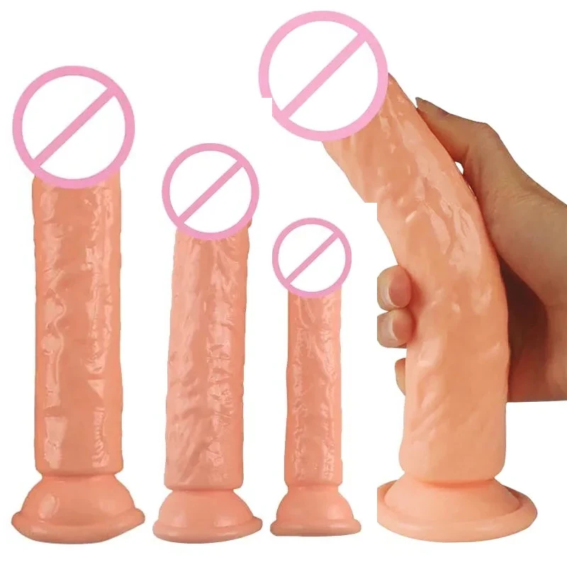 Godemiché Éducatif Réaliste pour Femme, Sensation de Peau, Pénis Réaliste ou Masturbation Féminine, Ventouse, Gros Pénis, Sex Toys