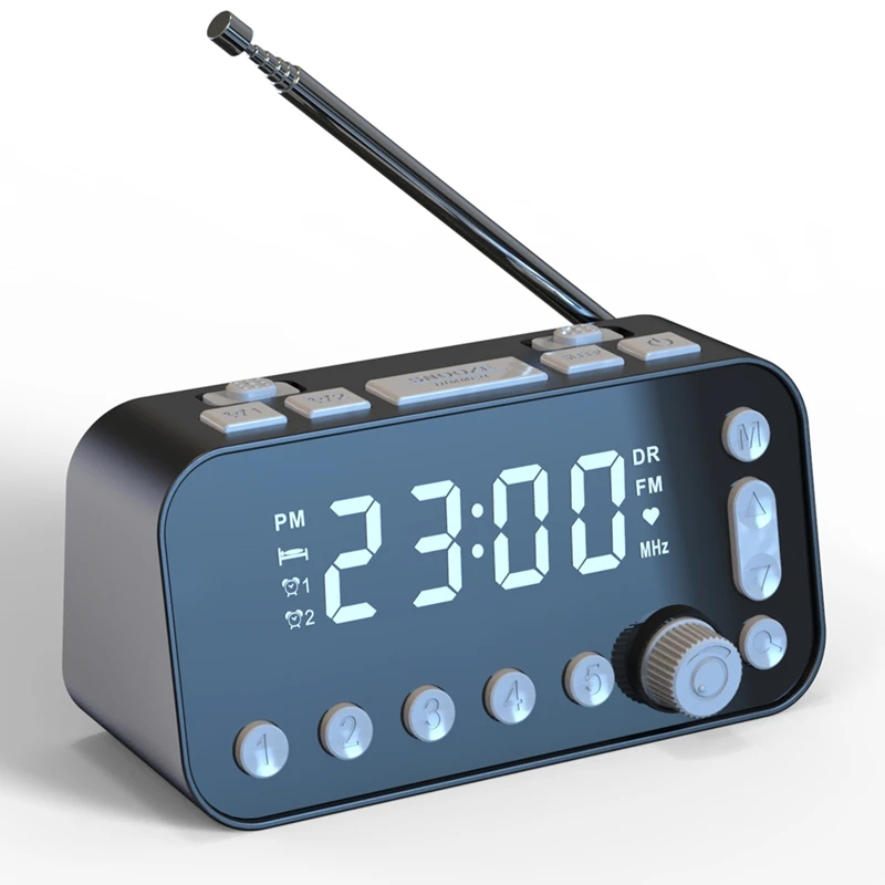 

Bedside Digital Alarm Dual Alarm Clock Setting Table Timing Equipment LED Clock With Dual USB DAB/FM Radio Home Decor