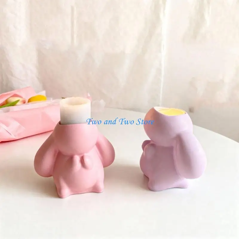 HX6F Multifunctional Rabbit Handmade Holder Molds Silicone Texture