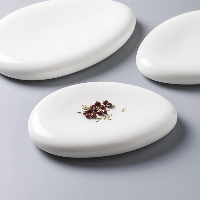 

Creative Irregular Ceramic Dinner Plate Restaurant Dim Sum Plate Dessert Plate Snack Plates Sushi Plates Specialty Tableware